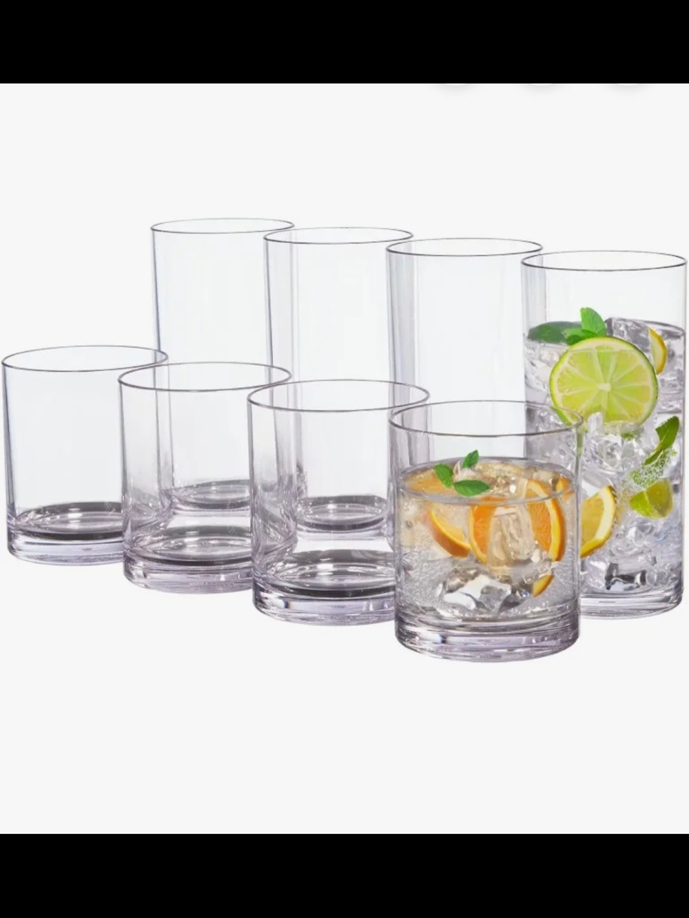 Classic Clear Glass Tumbler Set - 8 Pack